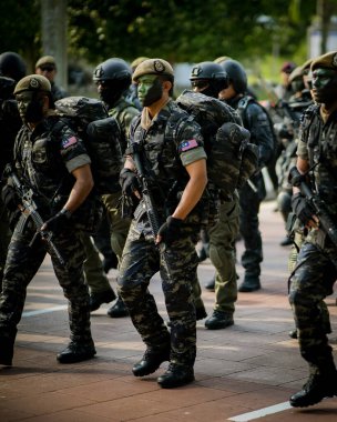 Putrajaya, Malezya - 31 Ağustos 2019: Dataran Putrajaya 'da 62. Malezya Bağımsızlık Günü sırasında.