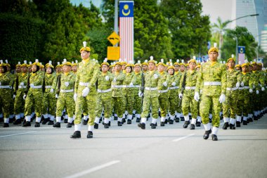 Putrajaya, Malezya - 31 Ağustos 2019: Dataran Putrajaya 'da 62. Malezya Bağımsızlık Günü sırasında.