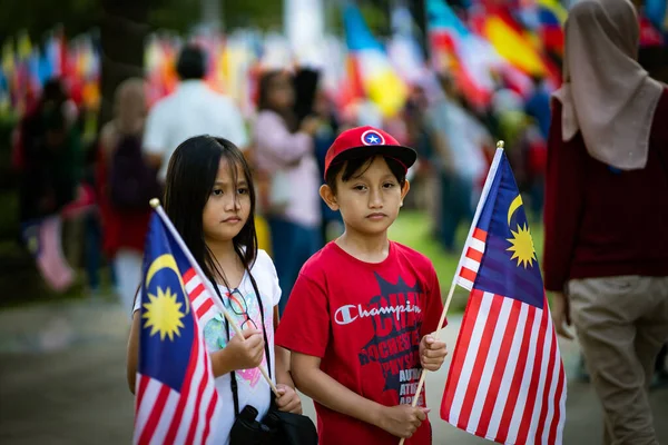 Putrajaya Malaysia August 2019 Youth Celebrating Malaysia Independence Day Parade — Stock Photo, Image