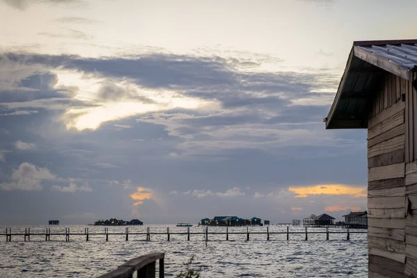 Bela Vista Pôr Sol Egang Egang Perto Bum Bum Island — Fotografia de Stock