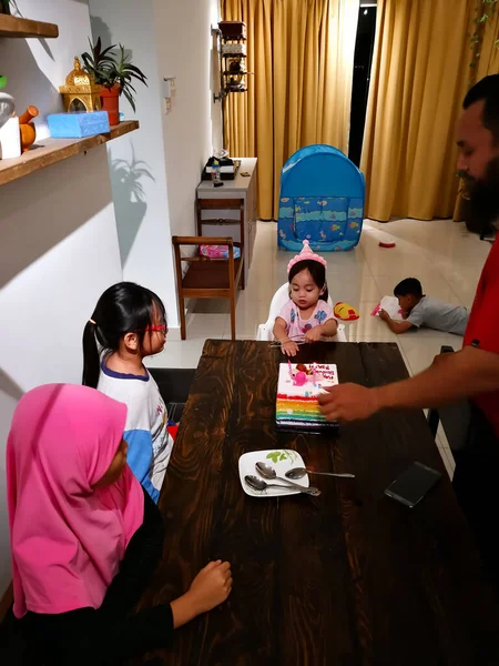 Куала Лумпур Малайзія Травня 2019 Родина Святкує Другий День Народження — стокове фото