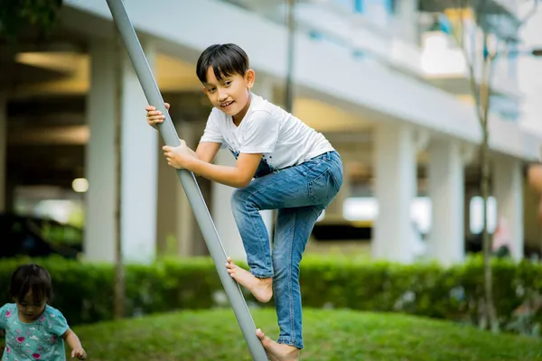 Asian Kids Playground Play Enjoy Happy Excitement Concept — Stock Photo, Image