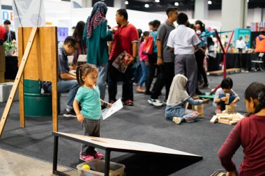 Kuala Lumpur, Malezya - 14 Eylül 2019: Malezya Uluslararası Ticaret ve Sergi Merkezi 'ndeki Malezya Dijital Fuarı' nda (Mitec).