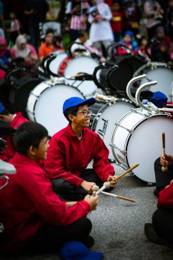 Putrajaya, Malezya - 31 Ağustos 2019; 62 Malezya Bağımsızlık Günü Geçidi sırasında Gençlik Kutlaması 31 Ağustos 2019 'da Dataran Putrajaya' da.