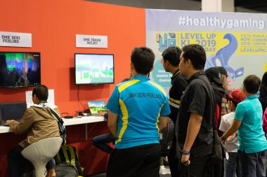 Kuala Lumpur, Malezya - 14 Eylül 2019: Malezya Uluslararası Ticaret ve Sergi Merkezi 'ndeki Malezya Dijital Fuarı (Mitec).