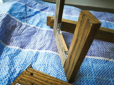 Ahşap atölyesinde ahşap kalaslar..