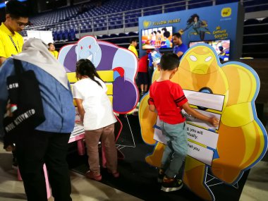 Bukit Jalil, Malezya - 29 Eylül 2018: Dijital yapıcı fuarım, Malezya gençliğini dijital kullanıcılardan Axiata Arena 'da tutulan üreticilere dönüştürme amaçlı ortak bir kamu-özel akademi girişimi 