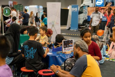 Kuala Lumpur, Malezya - 14 Eylül 2019: Malezya Uluslararası Ticaret ve Sergi Merkezi 'nde (Mitec).