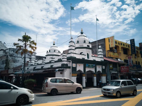马来西亚槟城 2019年9月 阳光普照的朱利亚街Nagore Durgha警长穆斯林神龛 — 图库照片