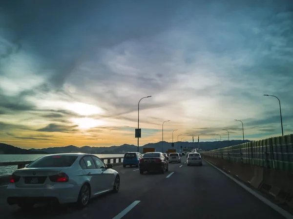 Brug Tussen George Town Penang Eiland Seberang Prai Het Vasteland — Stockfoto