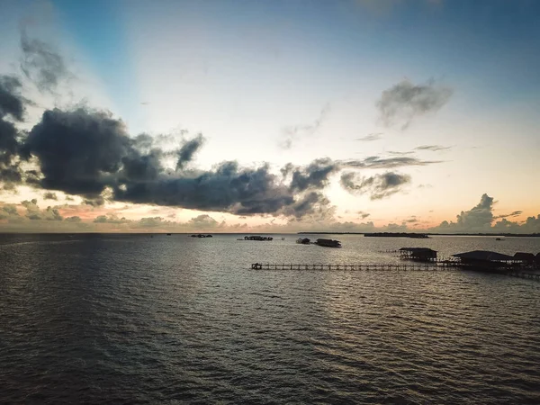 Luftaufnahme Der Schönen Landschaft Der Nähe Der Insel Und Meer — Stockfoto