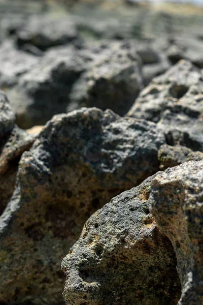 Närbild Ytan Sten Bakgrund Tapeterbakgrund Stenvägg Struktur — Stockfoto