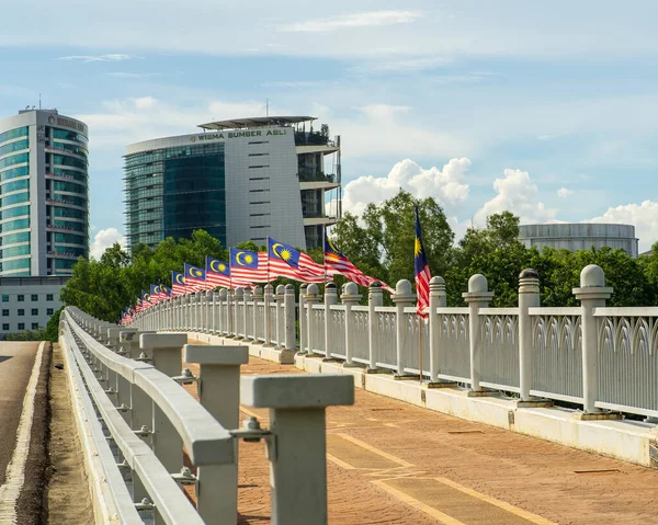 Putrajaya Malaysia Sep 2021 Малайзія Прапори Відомі Jalur Gemilang Розмахуючи — стокове фото