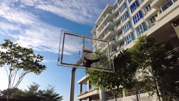 Bangi Malaisie Déc 2021 Panorama Plateau Basket Ball Dans Appartement — Video