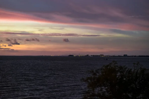 Dramatic Clouds Sunset Sky Sea Colourful Clouds Port Dickson Malaysia — Stock Photo, Image