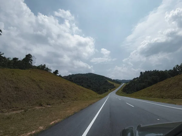 Estrada Asfalto Vazia Negeri Sembilan Malásia — Fotografia de Stock