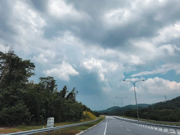 Estrada Asfalto Vazia Negeri Sembilan Malásia — Fotografia de Stock