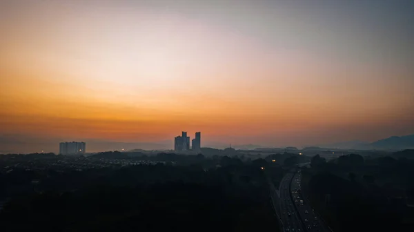 Sunset Bandar Seri Putra Selangor Μαλαισία — Φωτογραφία Αρχείου