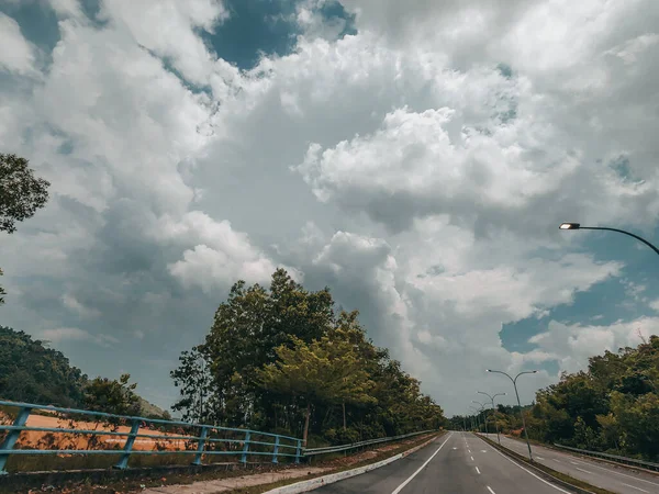 Κενός Ασφαλτοστρωμένος Δρόμος Στο Negeri Sembilan Μαλαισία — Φωτογραφία Αρχείου