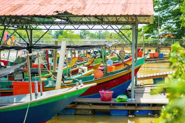 Old Harbor Fishing Boats Terengganu Malaysia — Stock fotografie