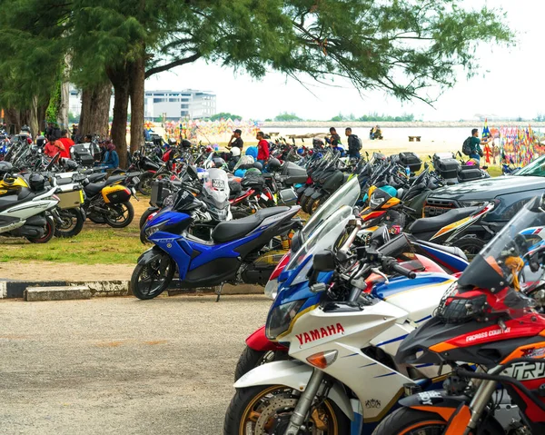 Kuala Terengganu Malaysia June 2022 Motorcycles Parking Roadside Terengganu Bike — ストック写真