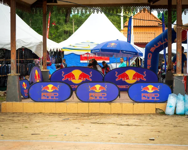 Kuala Terengganu Malaysia June 2022 Red Bull Booth Sponsor Bike — Foto Stock