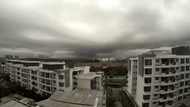 Bangi Malaysia April 2020 Dark Dramatic Clouds Rain Very Heavy — Video