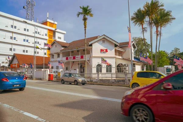 Perak Malaysia Aug 2022 Ταχυδρομικό Κτίριο Pos Malaysia Στην Tapah — Φωτογραφία Αρχείου