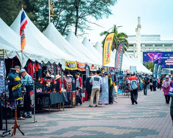 Terengganu Malaysia June 2022 People Bike Week Event Stall Selling — Stock Fotó