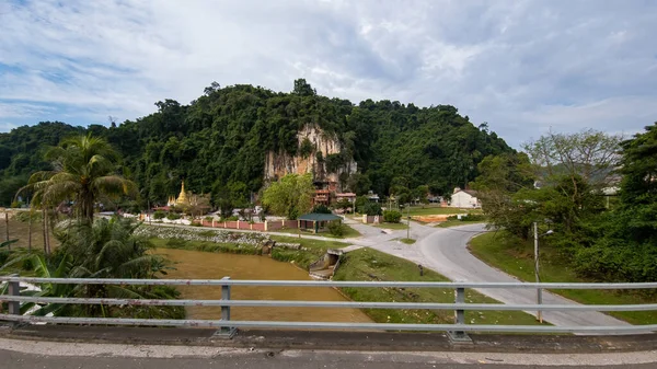 Перак Малайзія 2022 Придорожній Китайський Храм Центрі Міста Тапа Вид — стокове фото