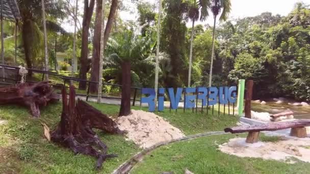 Perak Malaysia Aug 2022 Motionlapse Riverbug Resort Next Water Flowing — Stock videók