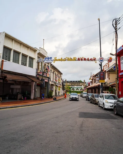 Melaka Malajzia Aug 2022 Jonker Street Reggel Gyönyörű Régi Épületek — Stock Fotó