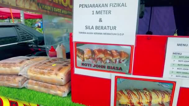 Selangor Μαλαισία Απριλίου 2022 Μενού Και Τιμές Στο Stall Roti — Αρχείο Βίντεο