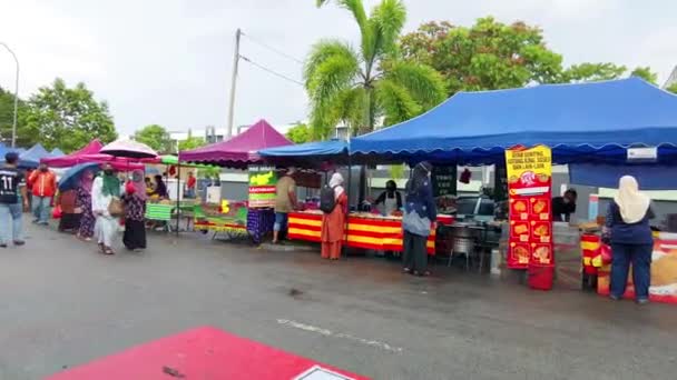 Selangor Μαλαισία Απριλίου 2022 Ramadan Bazaar Visitors — Αρχείο Βίντεο