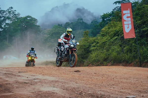 Pahang Maleisië September 2022 Professionele Enduro Fietser Actie Zandterrein — Stockfoto