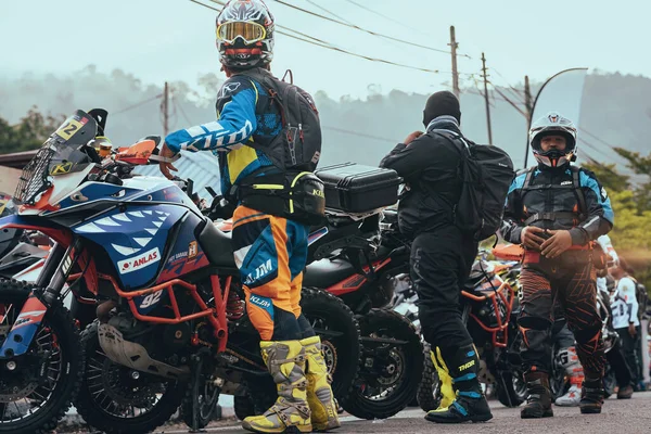 マレーシア パハン 2022年9月24日リムバ襲撃事件の出発点でのオートバイ — ストック写真