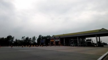 Bangi, Malezya, 21 Sep 2022 Motionlapse View Giriş Putra Mahkota Gişe Kapısı, Kuzey-Güney Otoyolu 'ndan giriş kapısı.
