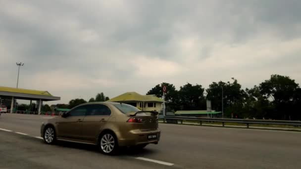 Bangi Malaysia Sep 2022 Etablerad Motionlapse View Putra Mahkota Toll — Stockvideo
