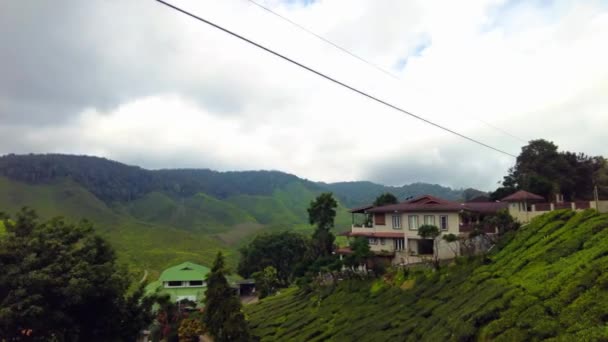 Cameron Highlands Malezja Września 2022 Niesamowity Widok Handheld Pięknych Domów — Wideo stockowe