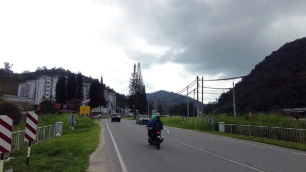 Cameron Highlands Malásia Setembro 2022 Vista Mão Beira Estrada Com — Vídeo de Stock