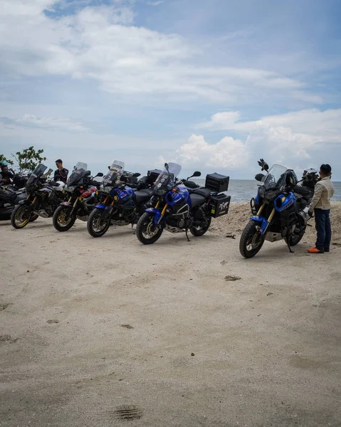 Johor Maleisië Aug 2022 Super Tenere Motorfietsen Parkeren Samen Het — Stockfoto