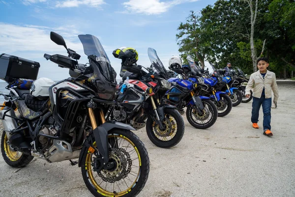 Johor Malaysia Aug 2022 Sport Touring Motorradparkplatz Strand — Stockfoto