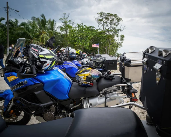 Johor Malaysia Aug 2022 Helme Auf Den Super Tenere Motorrädern — Stockfoto
