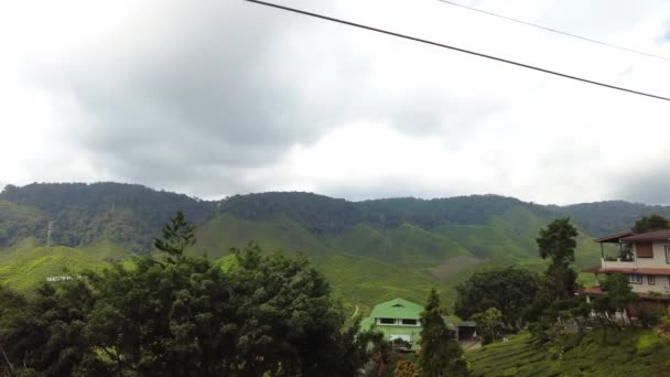 Cameron Highlands Malaysia Sep 2022 View Handheld Beautiful Houses Hillside — Stock Video