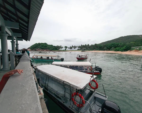 Redang Malajsie Května 2022 Turistické Lodě Mola — Stock fotografie