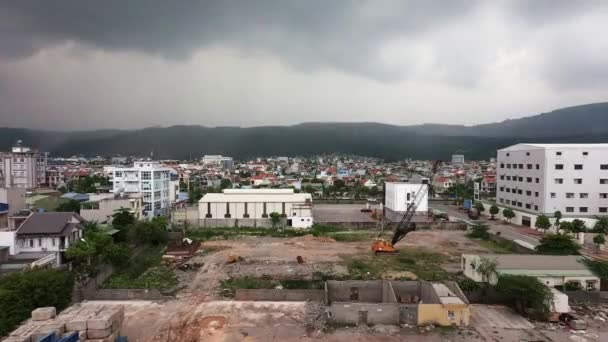 TIme lapse nubes construcción paisaje urbano — Vídeos de Stock