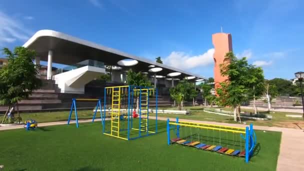 Nya Barn Lekplats Modern Park Vietnam Högkvalitativ Fullhd Film — Stockvideo