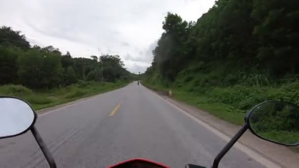 Jazda Motocyklu Wietnamie Szlak Chi Minh Obszar Leśny Wycieczka Wysokiej — Wideo stockowe