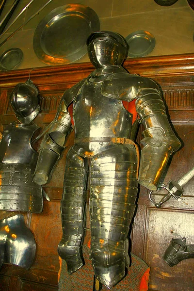European Knight Medieval Suit Armour Armor Helmet Made Iron —  Fotos de Stock