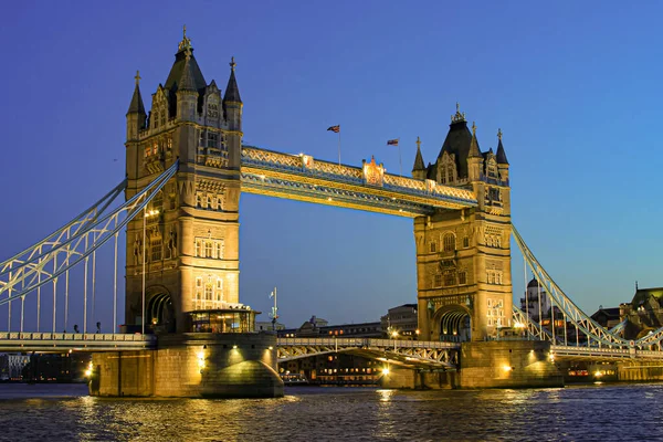 Tower Bridge London United Kingdom Sunset Blue Sky One England — Photo